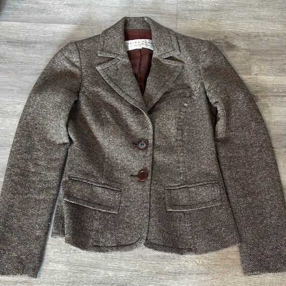 'Trina Turk' Tweed Women’s Brown Blazer - Size 2 - Picture 1 of 8
